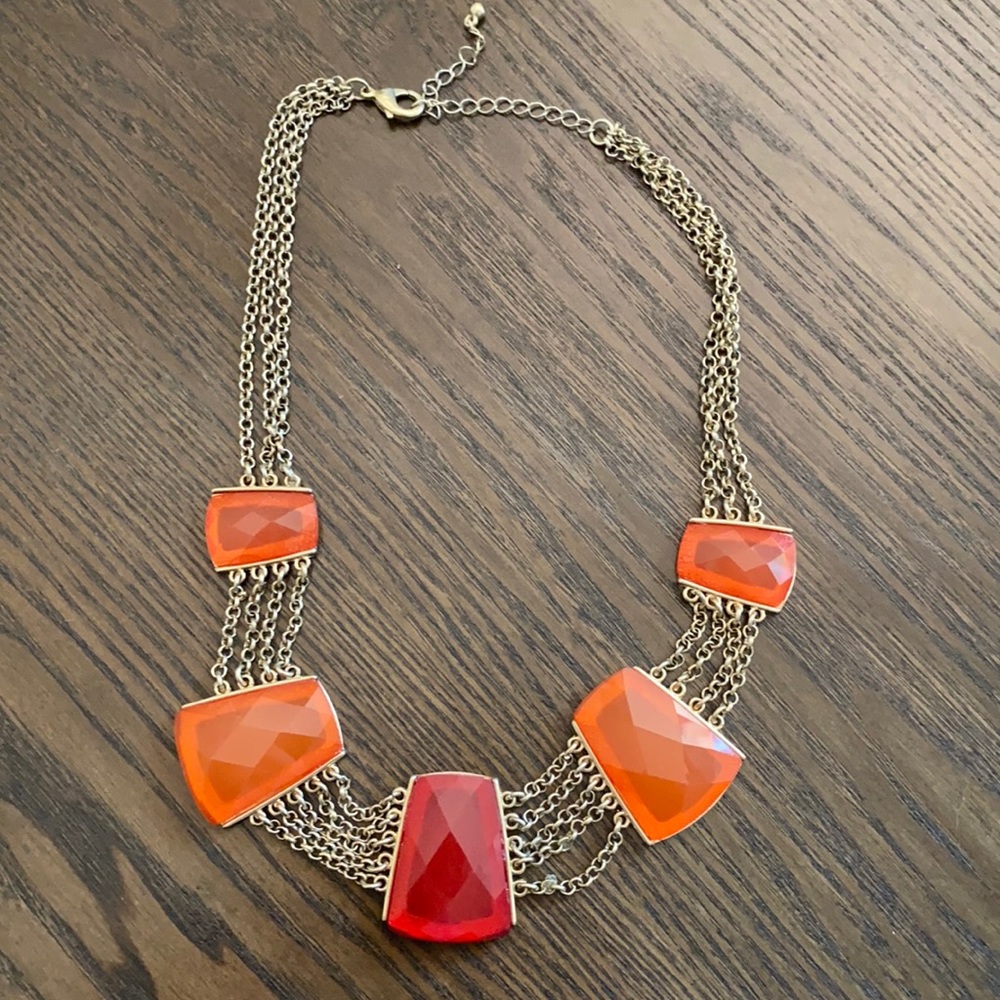 Target Red and Orange Statement Necklace